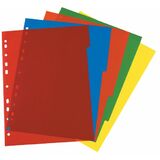 herlitz Kunststoff-Register, blanko, A4, farbig, 5-teilig