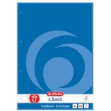 herlitz schulblock x.book, din A4, lineatur 27 / liniert