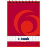 herlitz spiralnotizblock x.book, din A6, 50 Blatt, kariert