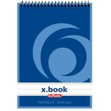 herlitz spiralnotizblock x.book, din A6, 50 Blatt, liniert