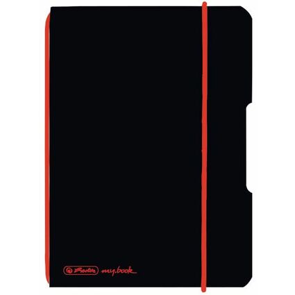 herlitz Notizheft my.book flex, A6, PP-Cover, schwarz