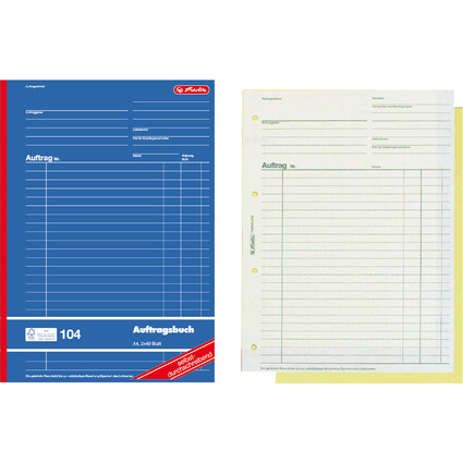 herlitz Formularbuch "Auftrag 104", DIN A4, 2 x 40 Blatt