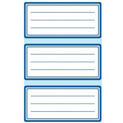 herlitz Buchetiketten, wei mit blauem Rahmen, 68 x 37 mm