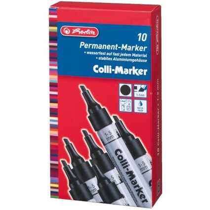 herlitz Permanent-Marker "Collimarker", Keilspitze, schwarz