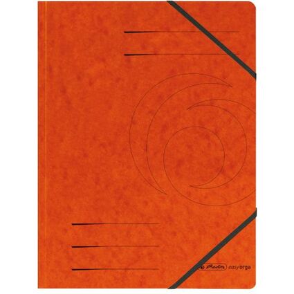 herlitz Eckspannermappe easyorga, A4, Karton, orange