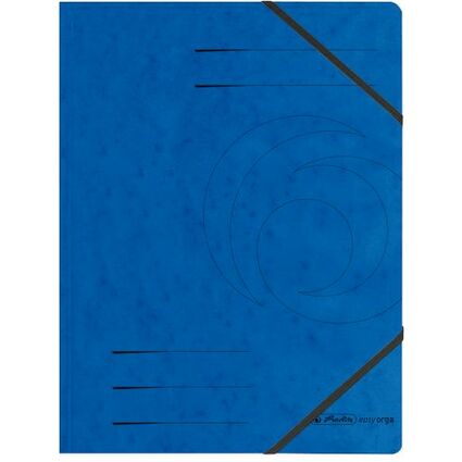 herlitz Eckspannermappe easyorga, A4, Karton, blau