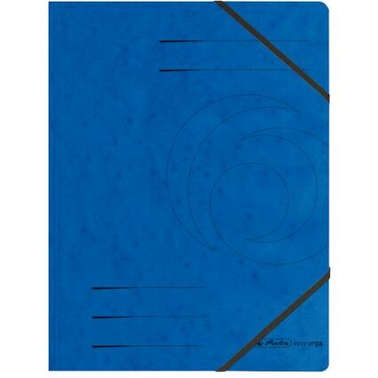 herlitz Eckspannermappe easyorga, A4, Karton, blau