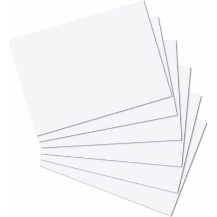 herlitz Karteikarten, DIN A4, blanko, wei
