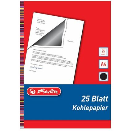 herlitz Kohlepapier, DIN A4, Inhalt: 25 Blatt