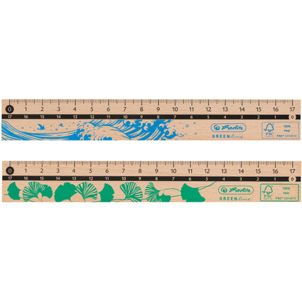 herlitz Holzlineal GREENline, 170 mm