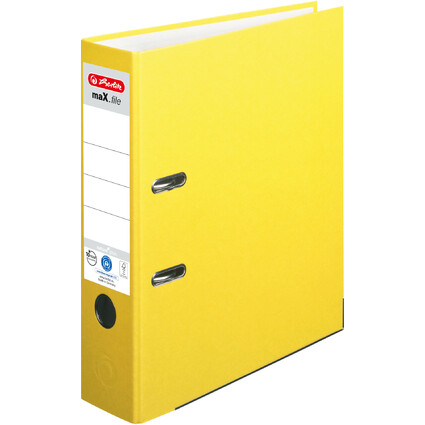 herlitz Ordner maX.file nature plus, Rckenbr.: 80 mm, gelb