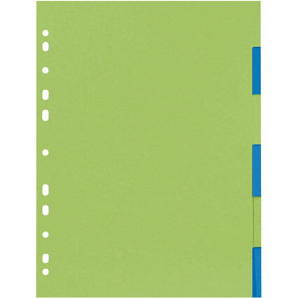 herlitz Karton-Register GREENline, blanko, A4, 6-teilig