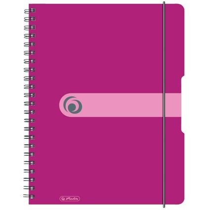 herlitz Collegeblock easy orga to go, A4, 80 Blatt, beere