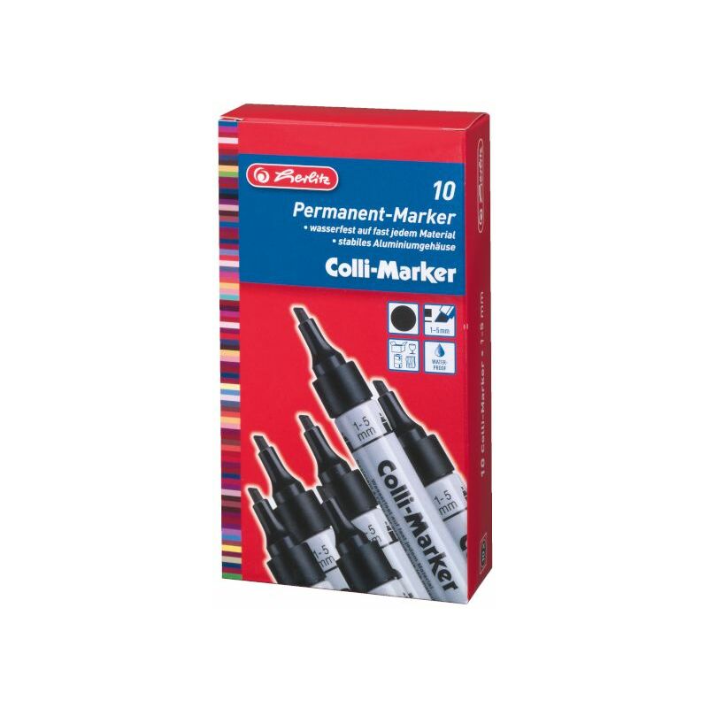 Herlitz Permanent Marker /"Collimarker/" Keilspitze schwarz