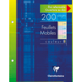 Clairefontaine feuillets mobiles, 170 x 220mm, seys,assorti