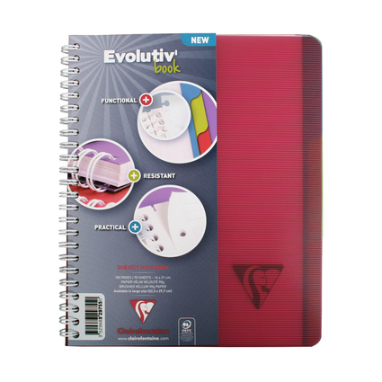 Clairefontaine Collegeblock Evolutiv'book, A5+, kariert