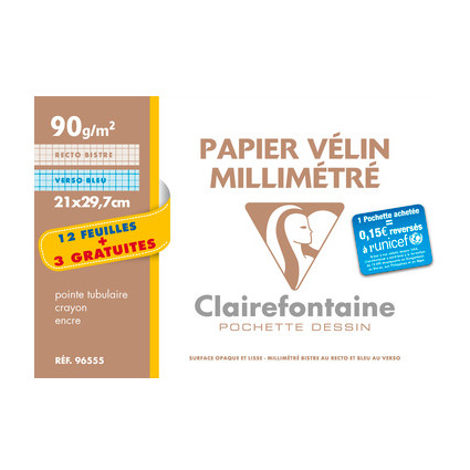 Clairefontaine Millimeterpapier, DIN A4, Aktionspack