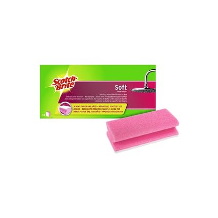 Scotch-Brite Reinigungsschwamm Soft, Farbe: rosa/wei