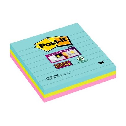 Post-it Haftnotizen Super Sticky Notes, 101 x 101mm, liniert