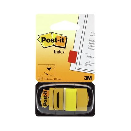 Post-it Haftmarker Index, 25,4 x 43,2 mm, gelb