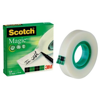 3M Scotch Klebefilm Magic 810, unsichtbar, 12 mm x 33 m