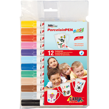 KREUL Porcelain Marker medium "Junior", 12er-Set