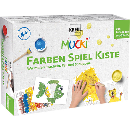 KREUL Fingerfarbe "MUCKI", Farben Spiel Kiste Set