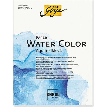 KREUL Knstlerblock SOLO Goya Paper Water Color, 300x400 mm