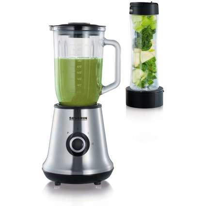 SEVERIN Multimixer + Smoothie Mix & Go SM 3737, Edelstahl