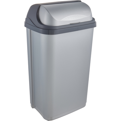 keeeper Abfallbehlter "rasmus", 50 Liter, silber