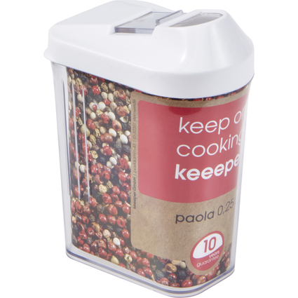 keeeper Schttdose "paola", 0,25 Liter, wei / transparent