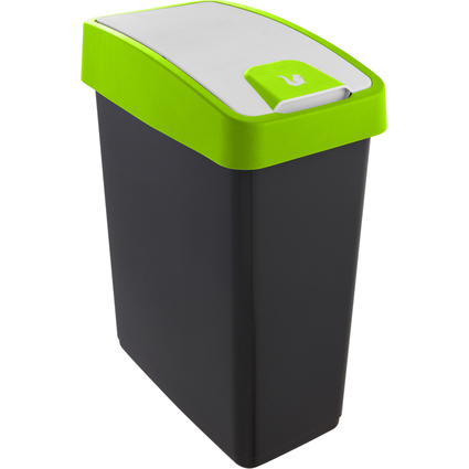 <small>keeeper Abfallbehälter "magne" 25 Liter graphite / grün (1060425400000)</small>