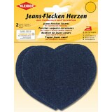 KLEIBER jeans-flecken Herzen, 85 x 105 mm , dunkelblau