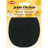 KLEIBER Jeans-Bügelflecken oval, 130 x 100 mm, schwarz