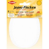 KLEIBER Jeans-Bügelflecken oval, 130 x 100 mm, weiß