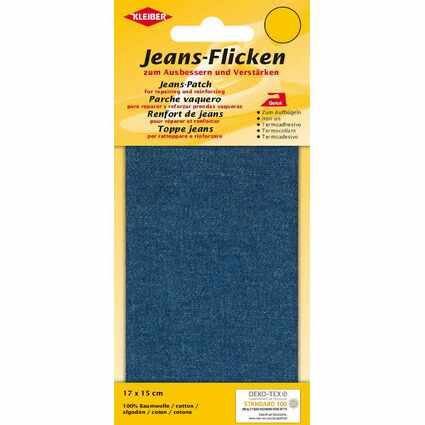 KLEIBER Jeans-Bgelflicken, 170 x 150 mm, mittelblau