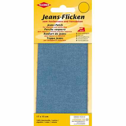 KLEIBER Jeans-Bgelflicken, 170 x 150 mm, hellblau