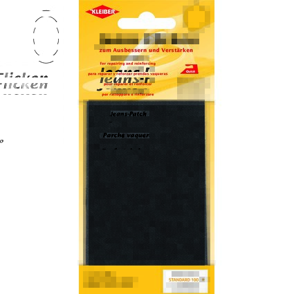 KLEIBER Jeans-Bgelflicken, 170 x 150 mm, schwarz