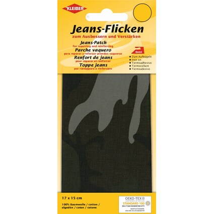 KLEIBER Jeans-Bgelflicken, 170 x 150 mm, military