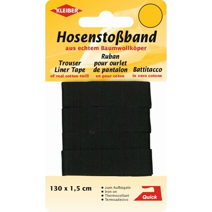 KLEIBER Hosenstoband, 15 x 1300 mm, schwarz