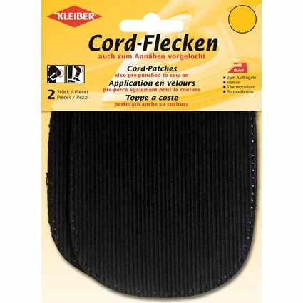 KLEIBER Cord-Flecken, 135 x 100 mm, schwarz