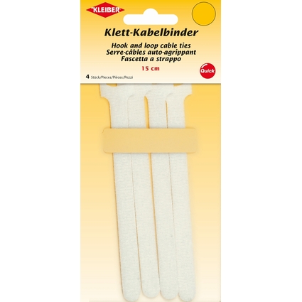 KLEIBER Klett-Kabelbinder, 150 x 40 mm, wei
