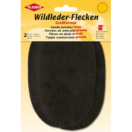 KLEIBER Wildleder-Aufnhflecken, 100 x 155 mm, schwarz