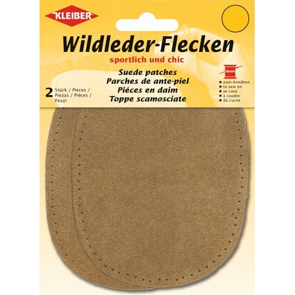 KLEIBER Wildleder-Aufnhflecken, 100 x 125 mm, braun