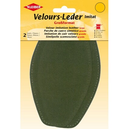 KLEIBER Velour-Leder-Imitat, 95 x 185 mm, oliv