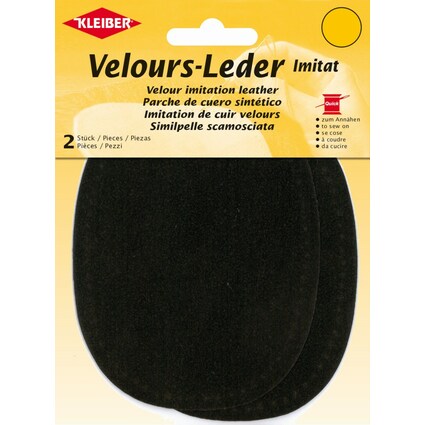 KLEIBER Velour-Leder-Imitat, 100 x 130 mm, dunkelbraun