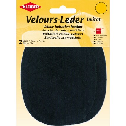 KLEIBER Velour-Leder-Imitat, 100 x 130 mm, dunkelblau