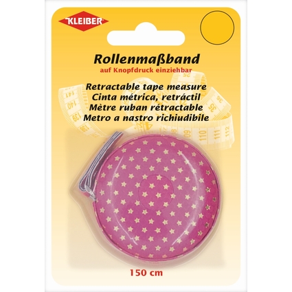 KLEIBER Schneider-Rollmaband, 150 cm, pink