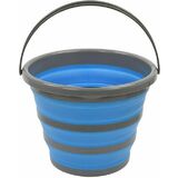 IWH Eimer, faltbar, rund, 10 Liter, blau/grau