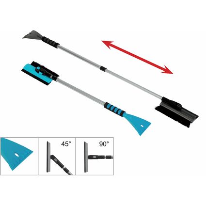 IWH Teleskop-Eiskratzer mit Schneebesen, 710 - 1.220 mm